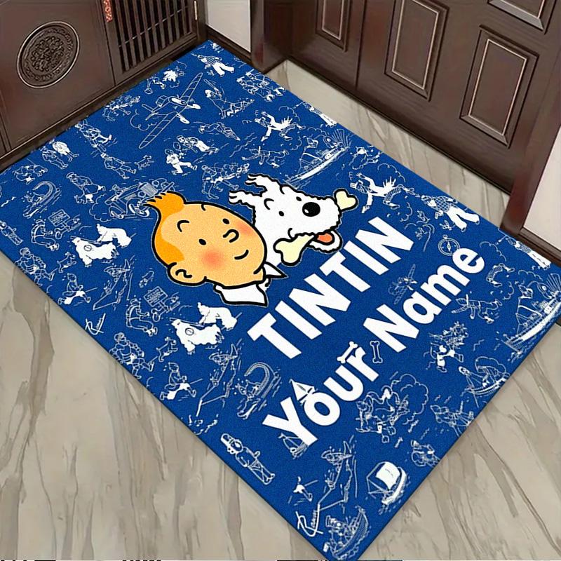 Name Custom Adventures of Tintin Cartoon Carpet Rug for Living Room Bedroom Home Sofa Decoration,Kids play Non-slip Floor Mat