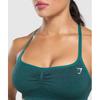 Gymshark Бесшовный спортивный бюстгальтер Lift Functional Teal Black Marl B3b3q Tbt5