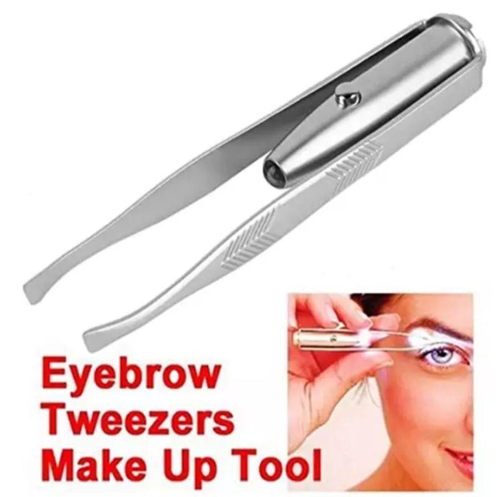 Smart Design Eyebrow Tweezers with LED Light Makeup Tools Portable Eyebrow Clip For Brow Shaping