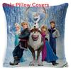 The Frozen Snow Queen Cartoon Cushion Cover Linen Material Cozy Spaces Home