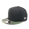 Кепка New Era 9FIFTY Basic Черная с Белым Камуфляжным Козырьком Woodland Camo с Флагом, (11559021)