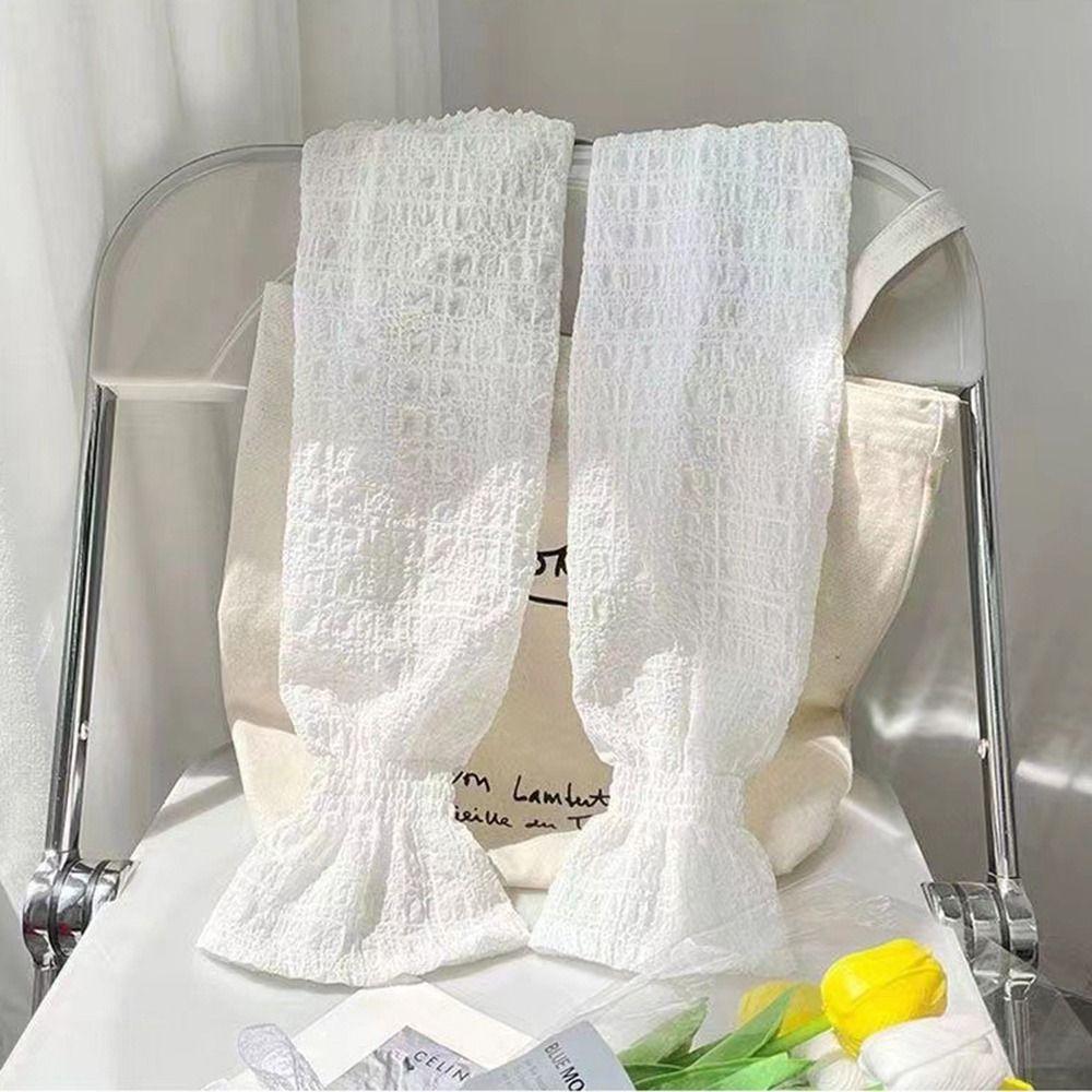 Sun Protection Cycling Solid Color Chiffon Sleeve Arm Sleeves Sunscreen Sleeves Cooling Sleeves