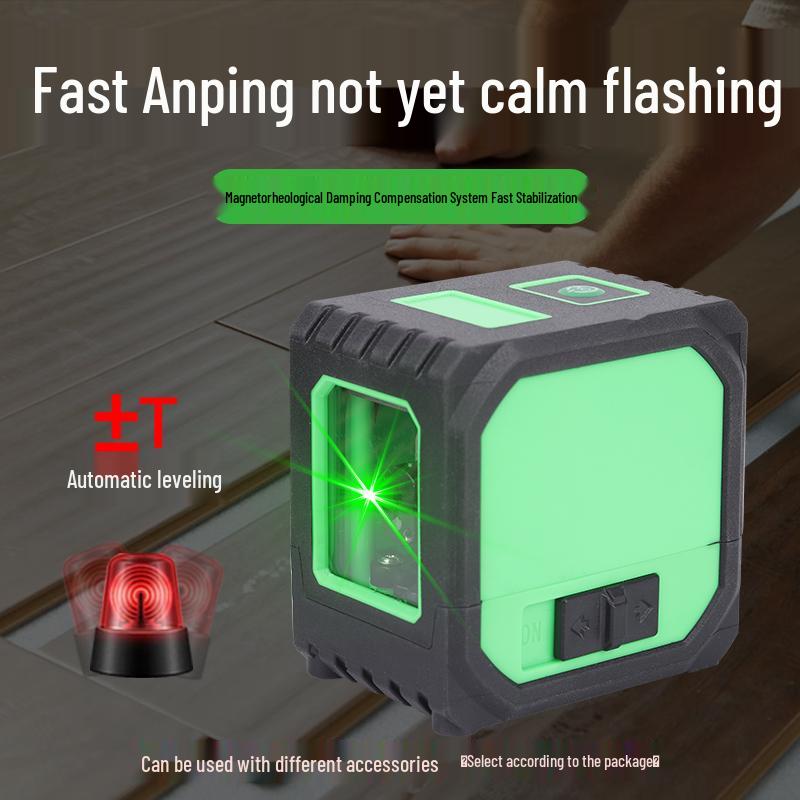 Compact Green Light Precision Infrared Line-Drawing Level for Home Use