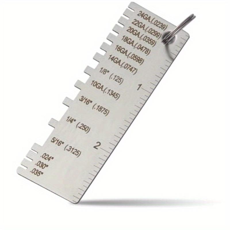 [Инструмент для измерения калибра проволоки из нержавеющей стали] Толщиномер для сварки из нержавеющей стали - Инструмент для измерения калибра проволоки, Стандартный двухсторонний круглый кабель для проволоки