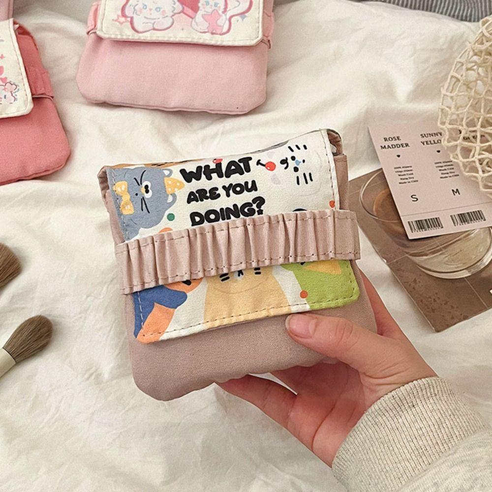 Косметичка Мини косметичка Кошелек с изображением кота Кошелек для монет Повседневная гигиеническая сумка для хранения на открытом воздухе