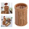 Woven Basket Decorative Organizer Tabletop Display Kitchen Cutlery Utensil