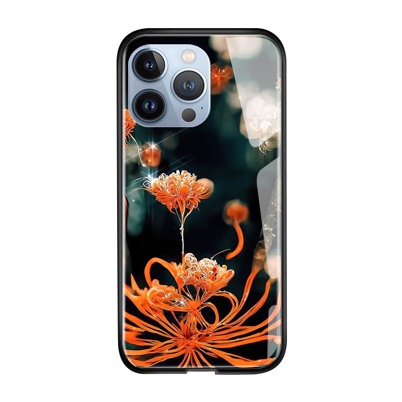 Чехол для телефона из закаленного стекла для iPhone 11 12 13 14 15 16 17 Redmi 10 12 14C Note10 Note14 Xiaomi 11Lite PocoC75 Мягкий край Ударопрочный Гладкий чехол