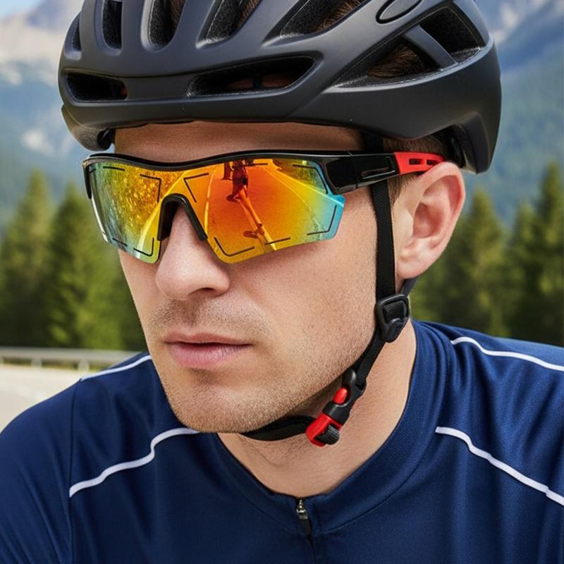 Sun Glasses Glasses Men And Ladies Large Spectacle Frame Frame Uv Sunglasses Colorful Sports Cycling Eyeglasses Protective Glasses 9821