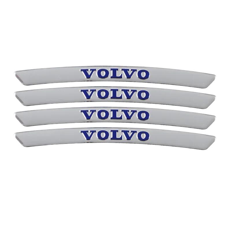 Car Wheel Rim Stickers 4PCS Auto Wheel Hub Decal for Volvo Rdesign Polestar AWD V50 S60 XC60 S40 XC40 XC90 V60 S80 S90 V90 V70