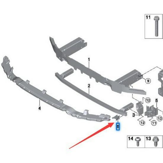 BMW X3 G08/G01 Передний малый кронштейн 51117469880