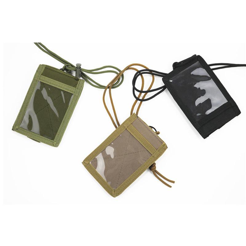 Id Card Holder Army Tactical Multi Functional Portable Id Card Case Patch Neck Lanyard And Credit Card Organizer