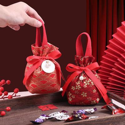 Роскошный китайский стиль свадебный мешочек на шнурке для конфет