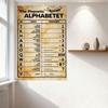 Винтажная металлическая жестяная вывеска 'The Phonetic ALPHABETET' с иллюстрацией самолета, образовательный справочный плакат для декора дома, офиса, бара