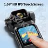4K UHD Карманная камера Видеокамера С сенсорным экраном, 3000 мАч, Ручная экшн-камера Для путешествий Велосипедная камера Видеорегистратор