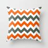 Car Sofa Cushion Cover Orange Geometric Pattern Print Square Pillowcase Home Decor