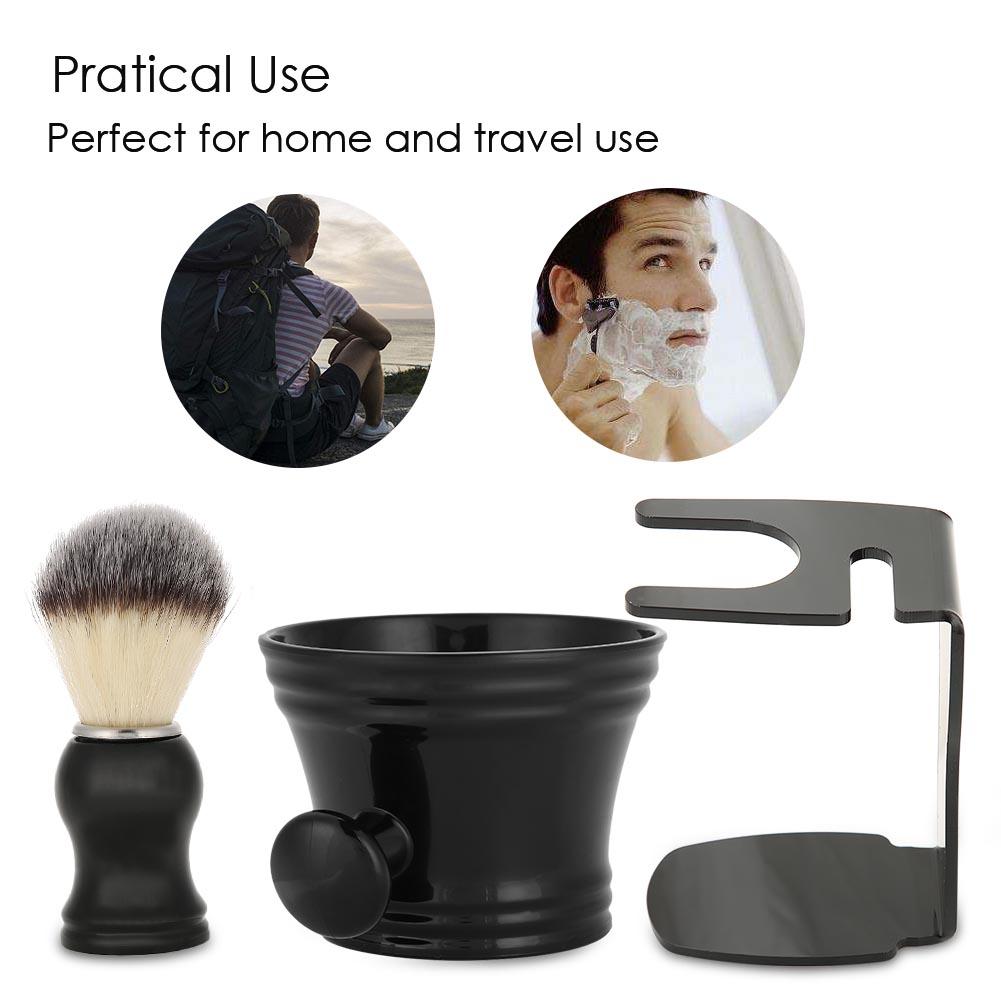 3 IN 1 Shaving Brush Set With Brush Stand & Soap Bowl Men Shaving Kit Tool