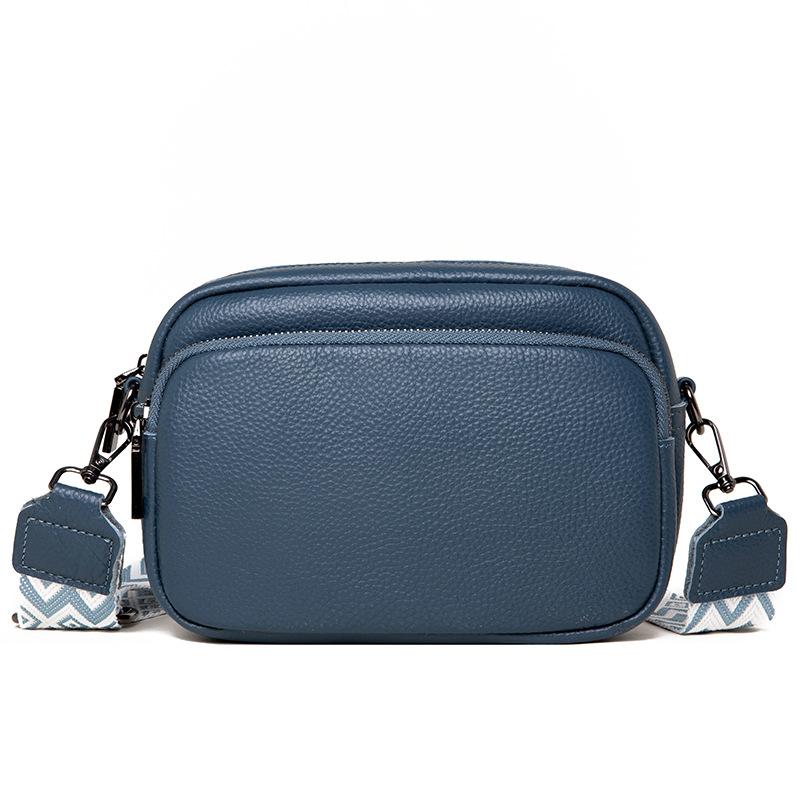 Genuine Leather Women's Bag Fashionable and Niche Single-shoulder Crossbody Bag Cowhide Small Square Bag