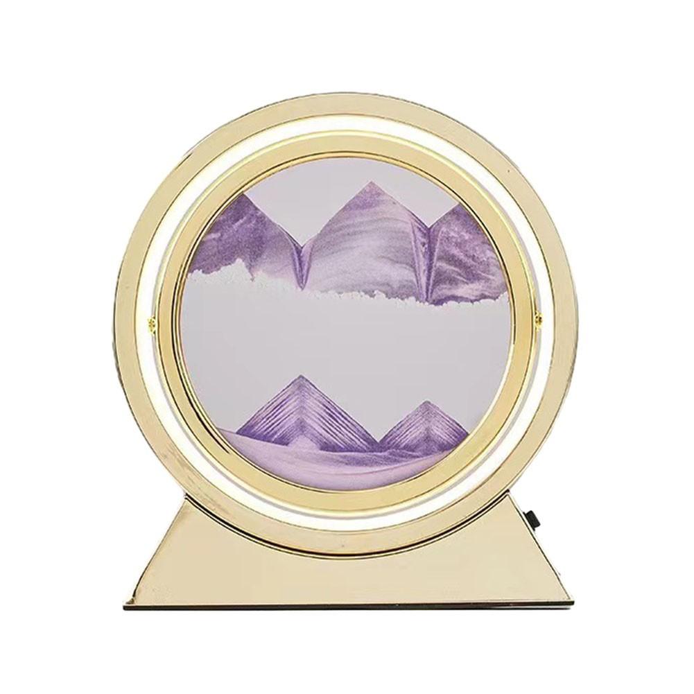 Настольная лампа для спальни с зыбучим песком для глубокого морского пейзажа, песочная картина, декор, подарки