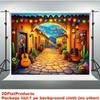 1 шт. 2D плоские реквизиты для фотобудки, яркий мексиканский садовый полиэстеровый фон