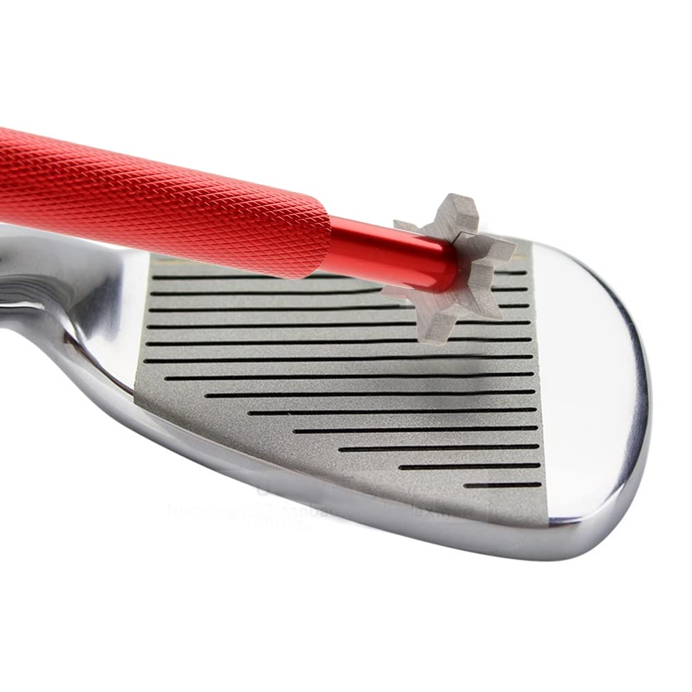 Golf Club Groove Sharpener Golf Golf Wedge Cleaner Iron Groove Sharpener for Cleaning Square Groove Maintenance Tool File Groove Six Blade Spin Easy