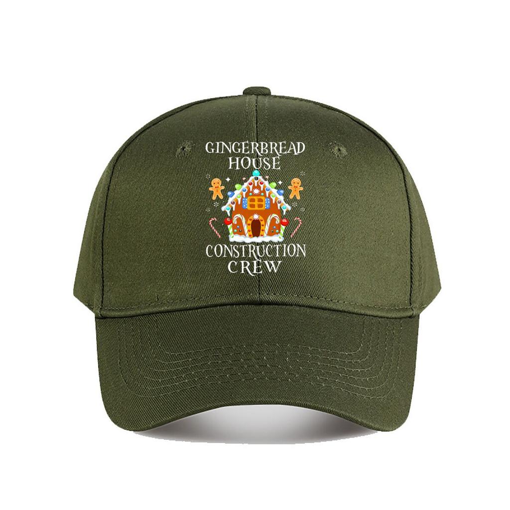 Gingerbread House Construction Crew Christmas Decor Baseball Cap Fashion Unisex Sunhat Womens Outdoor Sports