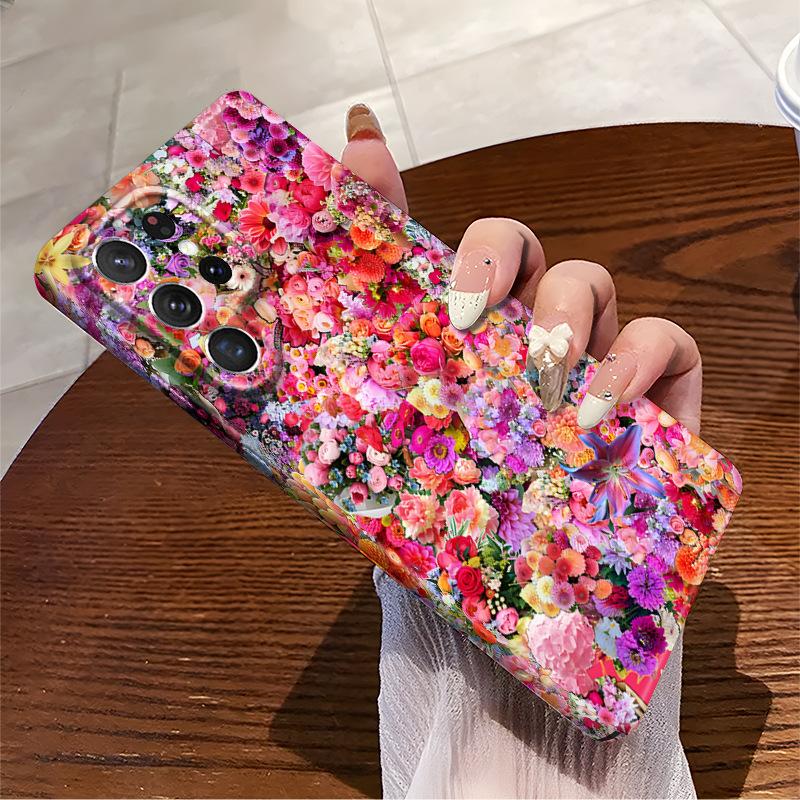Чехол для мобильного телефона Samsung S25ultra, процесс термопереноса цветов на всю поверхность, Максималистский цветочный