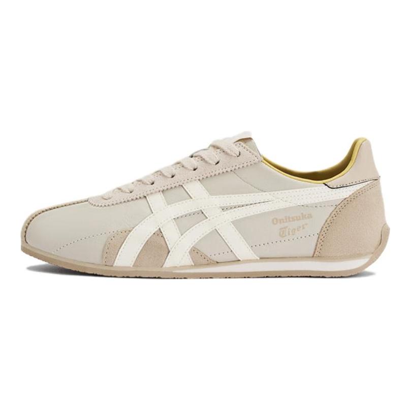 ONITSUKA TIGER Runspark Нескользящие и износостойкие легкие низкие повседневные кроссовки Унисекс бежевые кроссовки 1183B480-251