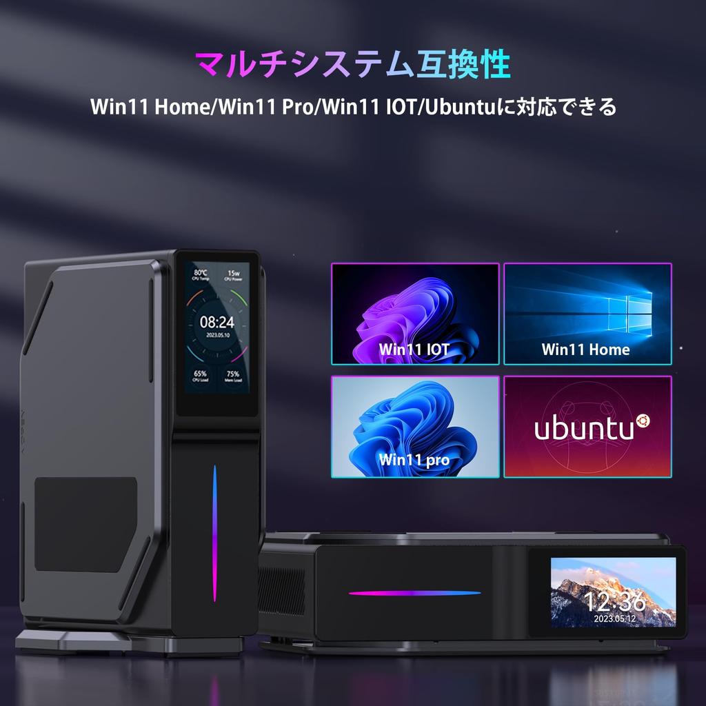 Мини-ПК 12-го поколения N97, чем мини-ПК, 4 потока, макс. SSD 2 ТБ, расширяемый Windows 11 Pro Мини-компьютер Heat xx Экран [Быстрее N150] Ядра/4 3,6 ГГц