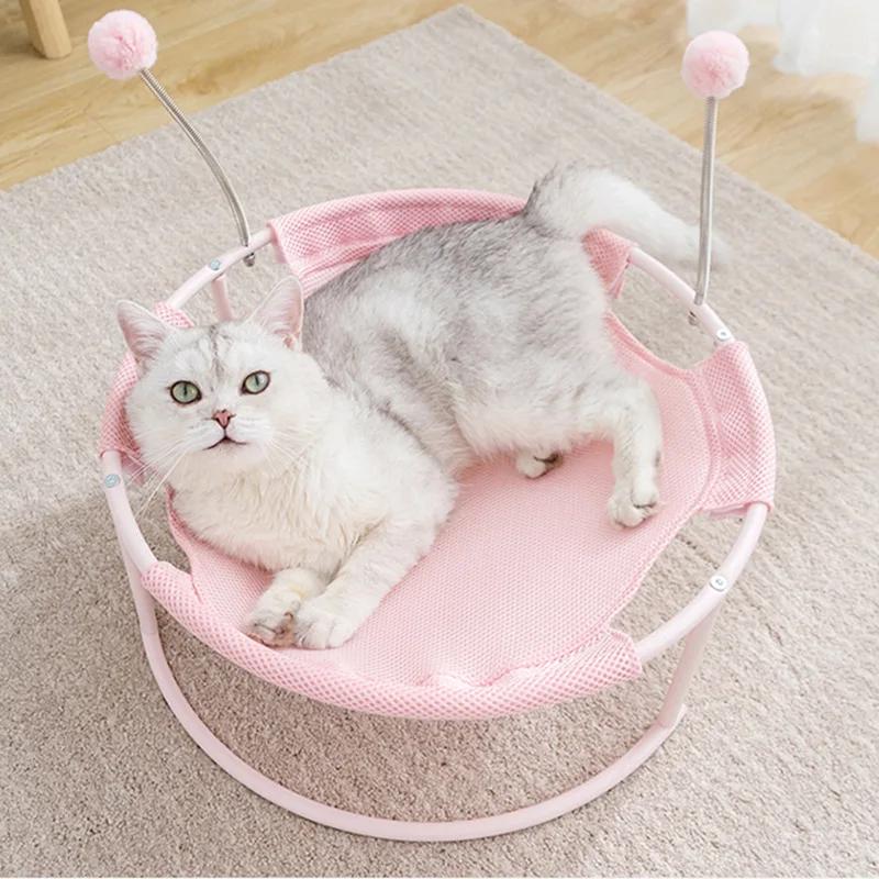 Гамак для кошки приподнятая кровать рама мебель котята качели кошачье гнездо подвесная дышащая кресло для кошки съемное чистка товары для домашних животных
