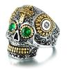 Ювелирные изделия бренда AIKS Популярность кольцо мужское титановое кольцо череп череп роскошный бриллиант ?цвет в античном стиле