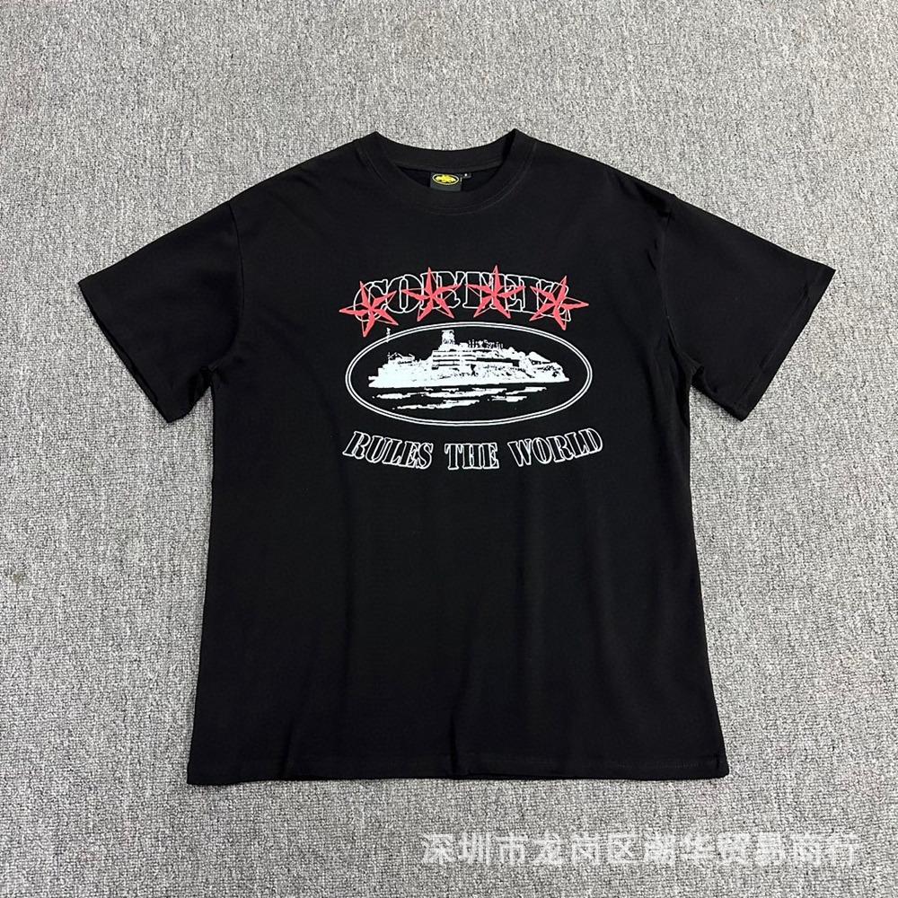 Cross-border Corteiz tide brand Alcatraz summer retro printing men's and women's trend loose casual short-sleeved T-shirt