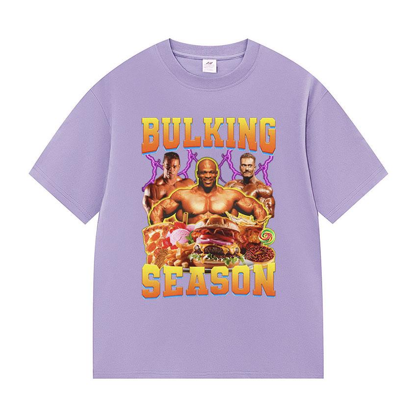 Bulking Season Kevin Levrone Funny Gym Meme TShirts Unisex fashion print Short Sleeve Tshirt Unisex summer Cotton Tees Streetwear