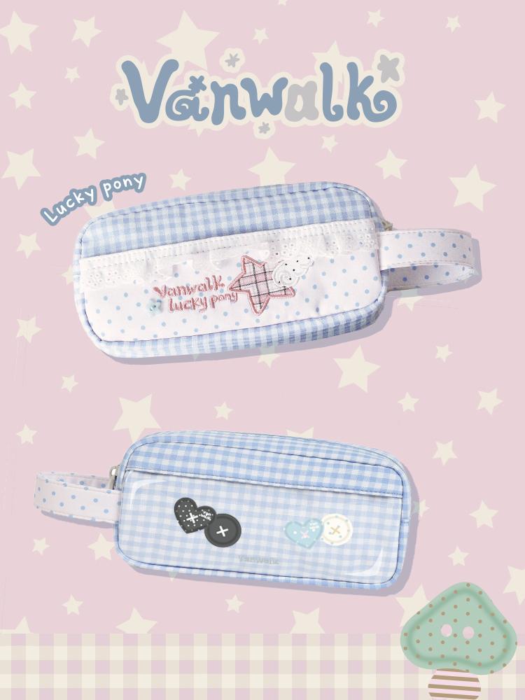 Пенал-косметичка Vanwalk Wish с рюшами [Небесный]