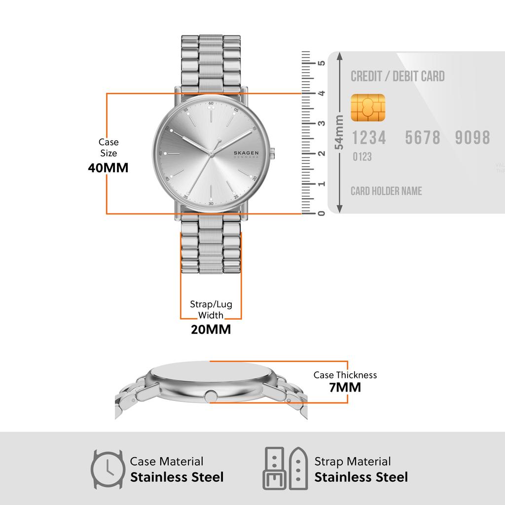 Skagen Мужские аналоговые часы из нержавеющей стали SKW6950