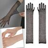 Hot Sale Glitter Rhinestone Fishnet Coloed Gloves Shiny Carnival Long Net Party Diamond Fishing P4Z7