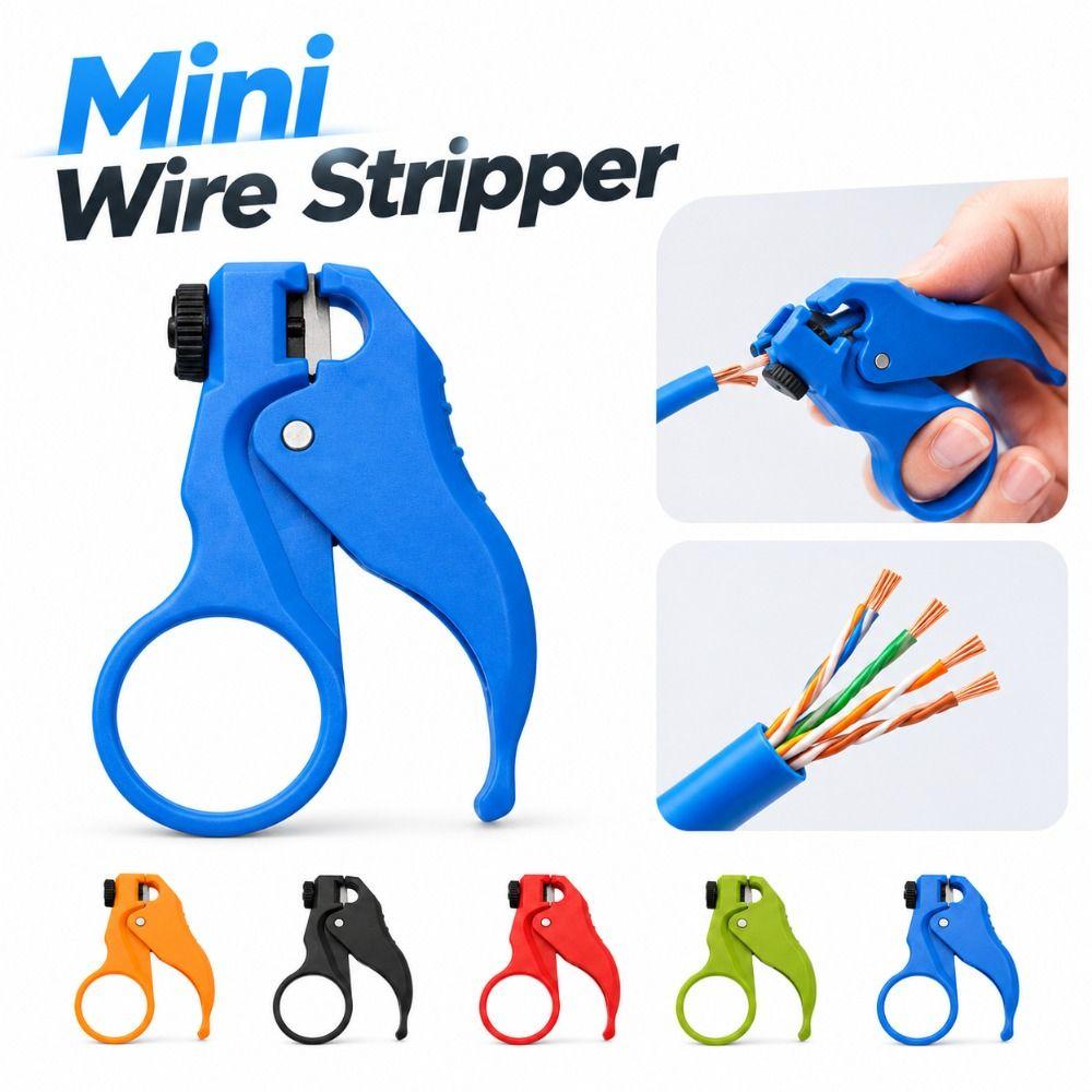 Ring Finger Grip Mini Wire Stripper One-Handed Cable Stripper for Cat5e-Cat8 Network Cable