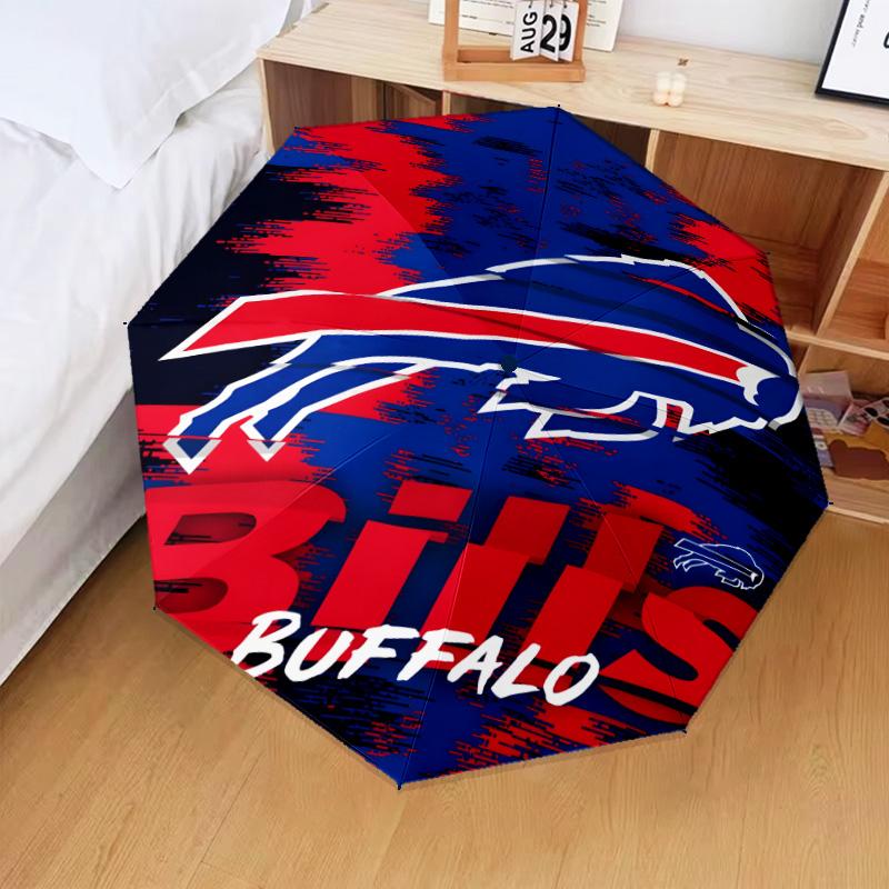 Buffalo basketball Logo Umbrella Folding umbrella, automatic umbrella 8-Frame for Travel, camping Use Gift for Halloween Christmas
