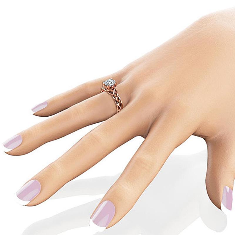 Полое Дерево Жизни Микро-Инкрустация Цирконами Кольцо Женская Мода Личность Кольцо Дерево Желаний