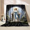 1PC Statue in cave setting Print Blanket Warm Soft Fluffy Kids and Adult Sofa Bed Throw Blanket Outdoor Travel Camping RV