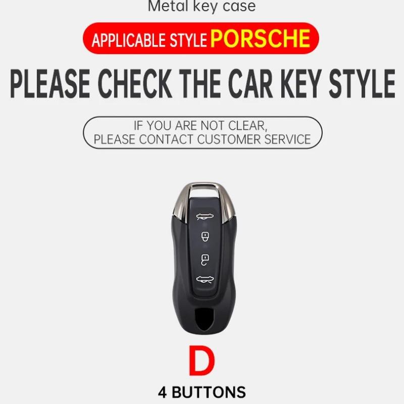 Чехол-брелок из цинкового сплава и кожи для ключа автомобиля Porsche Macan EV 2024 2025 Электромобиль Защитный корпус Аксессуар