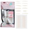 200 Pairs with Auxiliary Tool Lace Mesh Eyelid Sticker Fold Eyelid Water Spray Invisible Eye Stickers 12-Shapes Big Eyes