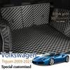 Leather Car Trunk Mats For Volkswagen Tiguan 2009- Rear Trunk Floor Mat Tray Carpet Mud