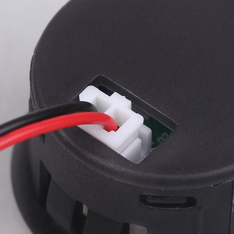 2 шт. Автомобильный вольтметр постоянного тока 4-100 В, светодиодный цифровой дисплей, водонепроницаемый вольтметр, круглая панель, измеритель напряжения, тестер детектора вольт