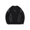 Li Ning Wade Series Color Block Round Neck Loose Sweatshirt Men Sweatshirt Black Gray AWDQ693-1