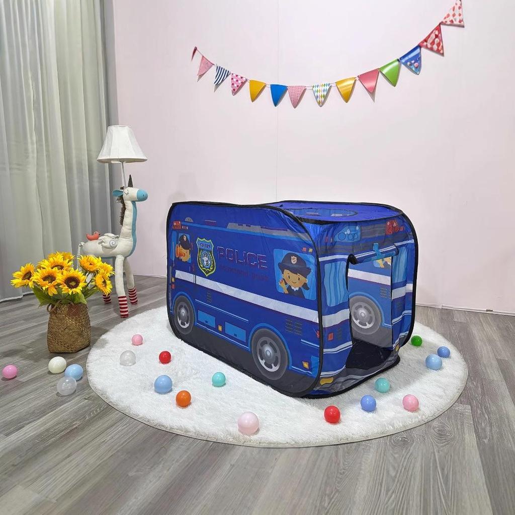 Детский игровой домик для помещений: Складная палатка и бассейн с шариками Машина Вилла