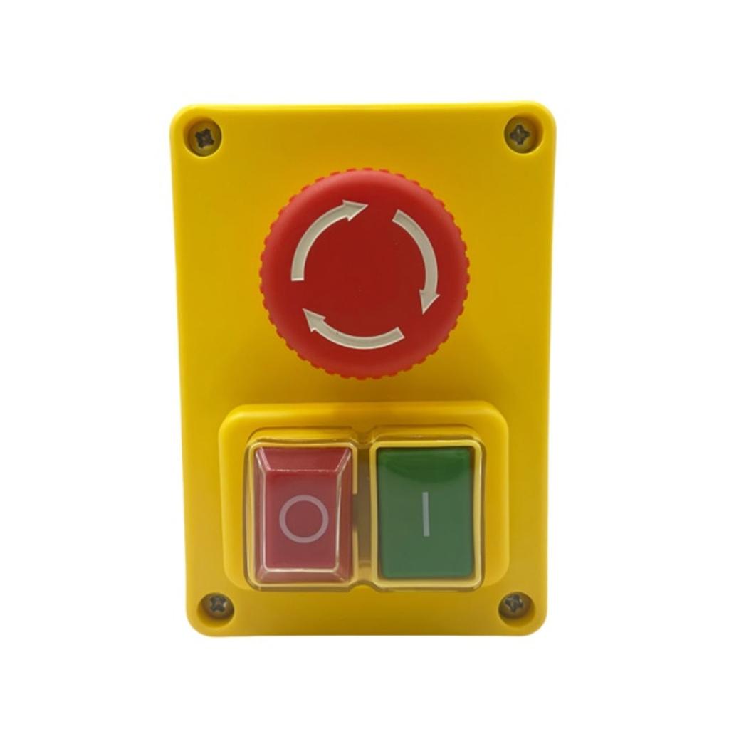 Electromagnetic Safety Push Button Switches Electric Tool Emergency Switches ABS 250V 16A for Power Tool & Machinery