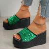 Women Slippers  New Summer Sandals Wedges Platform Beach Slippers Trend High Heels Ladies Shoes Pumps Thick Slides Women