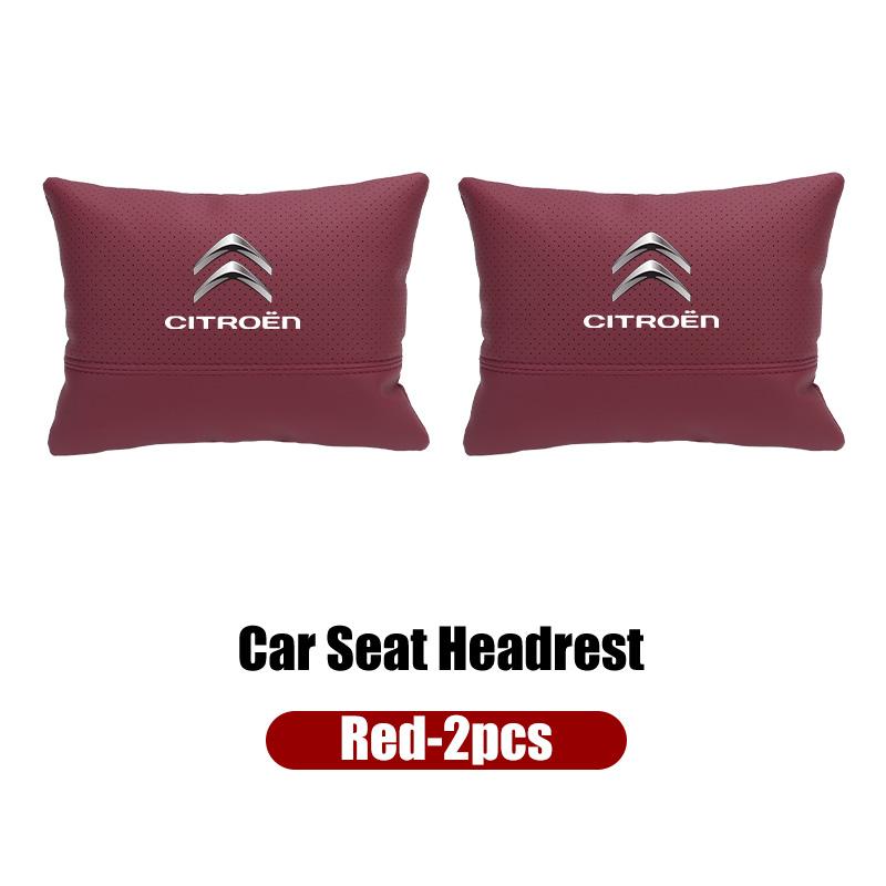 Car Seat Hanging Headrest Leather Neck Pillow Head Protector Accessories For Citroen C4 C3 C5 C1 C2 VTS Berlingo Celysee Xsara