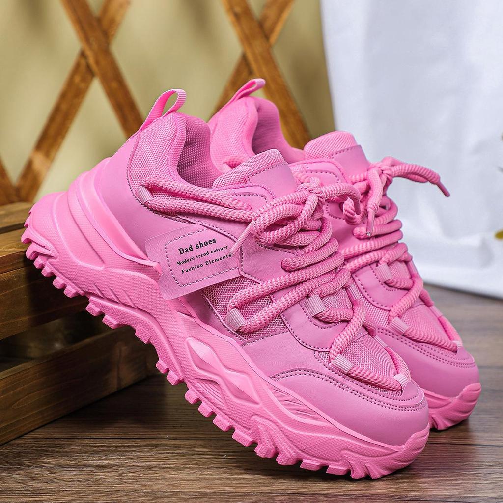 Женские модные кроссовки, увеличивающие рост - Трендовые, дышащие сетчатые "папины" кеды для повседневной носки.