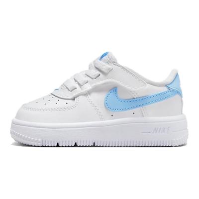 Force 1 Low EasyOn TD Белые Aquarius Синие детские кроссовки FN0236-107